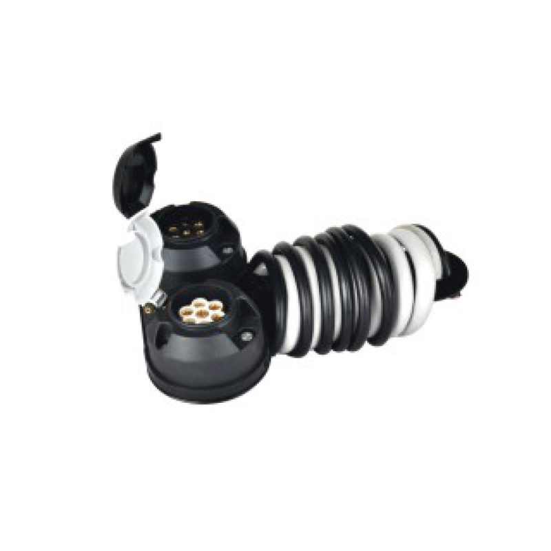 7Pin NS SOCKET dengan logam, pelat, panjang kabel 1,6m, hitam 1x.5+6x1.5mmm2, abu-abu 7x0.75mm² untuk Referensi JH010-C