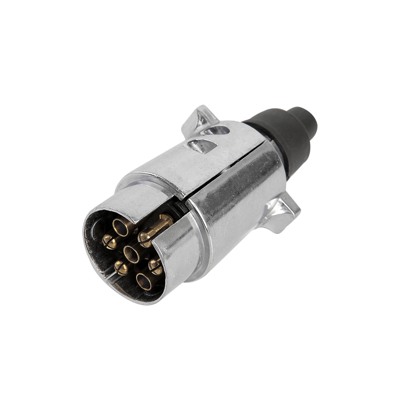 Steker bulat besar 7-Pin gaya aluminium JH015-A