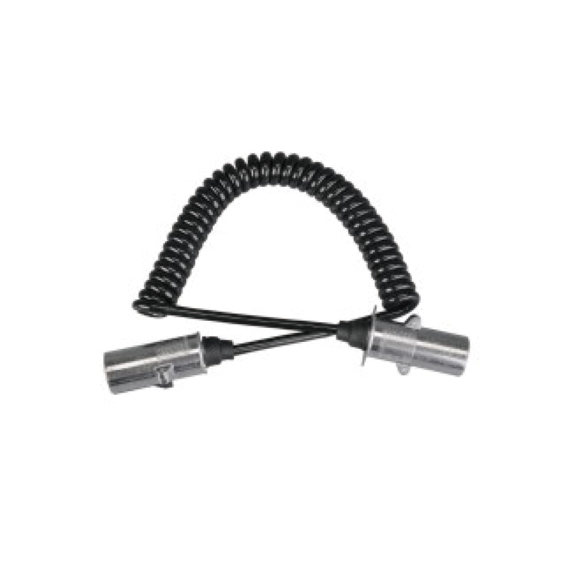 Kumparan Spiral PU 7 Tiang, 2 colokan logam 24v, tipe N, panjang kabel 1m,2m,3m.....JH016-A