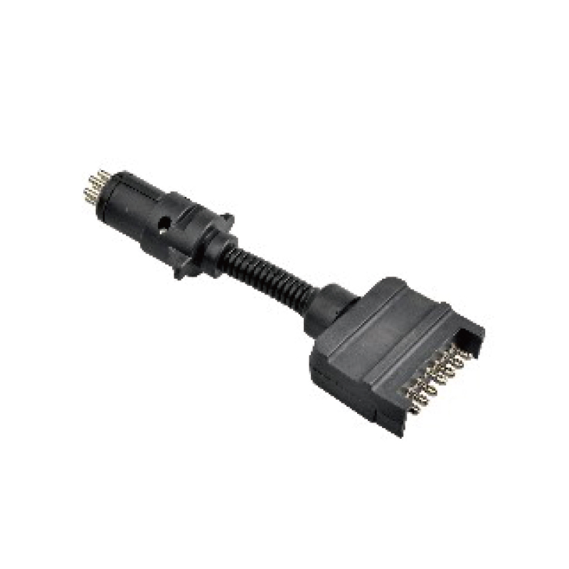 Soket Datar 7 Pin di Mobil ke Steker Bulat Kecil 7Pin di Trailer JH019-B