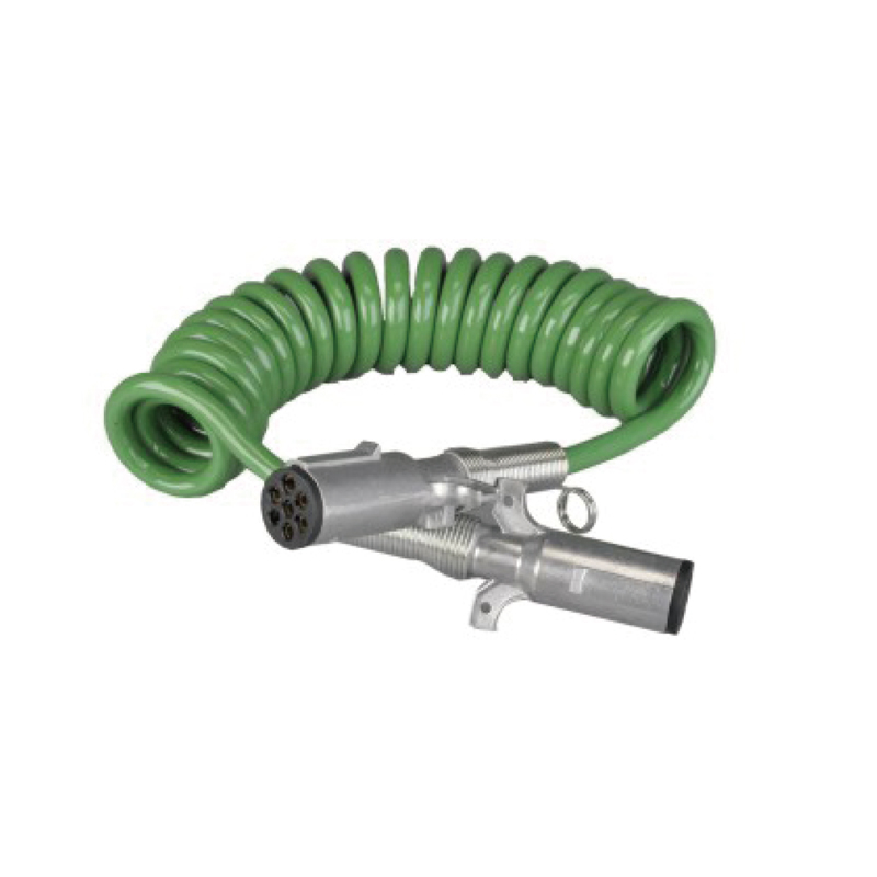 Kumparan Spiral Hijau dengan dua colokan logam 24V, jenis sekrup pin; panjang kabel 1 m 2m 3m......JH091-A